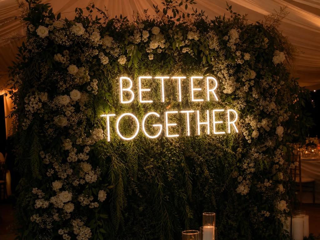 Wedding Backdrop Neon Sign
