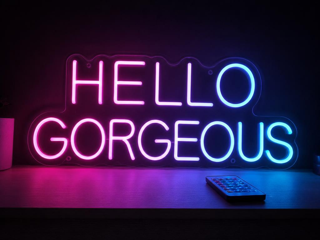 RGBW Neon Sign with RF Remote