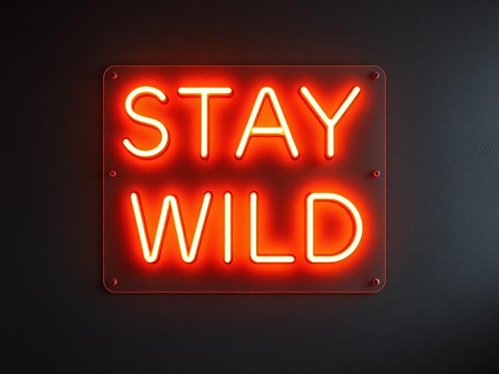 “Stay Wild” Neon Sign